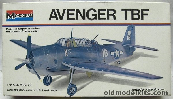 Monogram 1/48 Grumman TBF Avenger - White Box Issue, 6829 plastic model kit